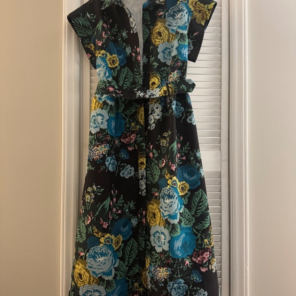 Tuckernuck Chloe Black Verdant Floral Dress- M - Picture 5 of 7
